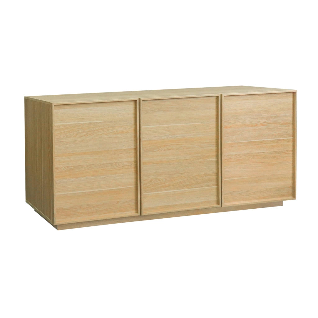 Credenza effetto legno 3 ante, 160cm, marrone naturale
