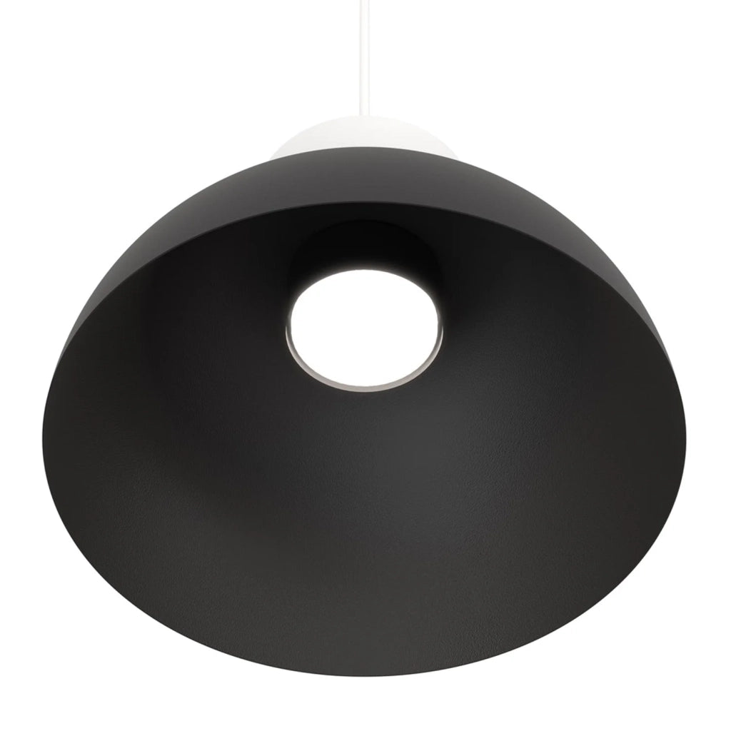 Lampadario Minimal Mulciber Acciaio Nero Bianco 1 Luce Gx53