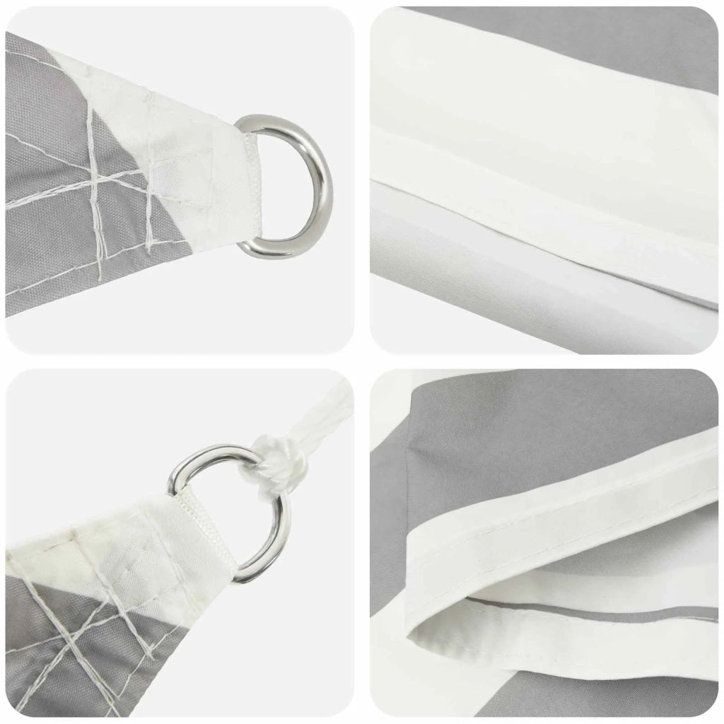 Vela Parasole | Telo Ombra | Vela da ombra solare Grigio chiaro e bianco 3 x 3 x 4,24 m
