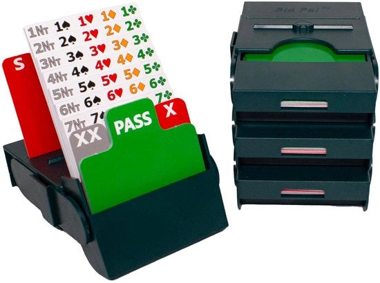 Biddingbox - Biedbox "BID PAL" GROEN (set 4 pezzi)