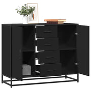 Credenza Nera 92x35x76 cm in Legno Multistrato 3300825