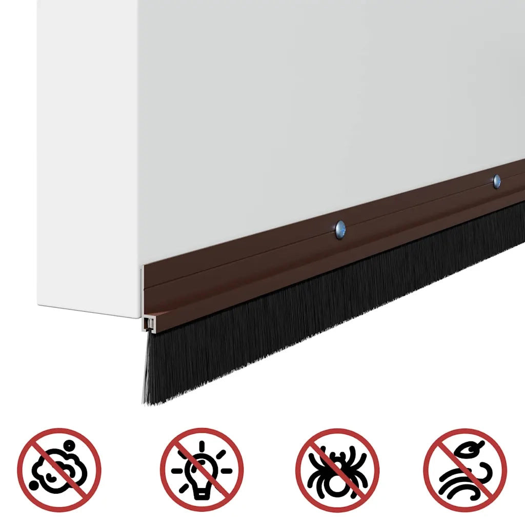 Spazzole per porte a vite 6 pz Marrone 100 cm CFW4118831