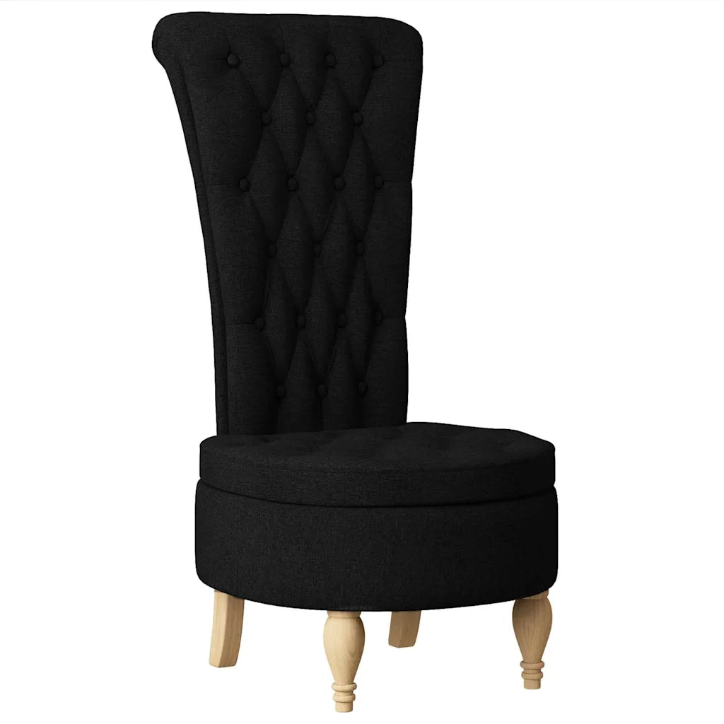 Divano Sedia-Poltrona Slipper Nero 56,5 x 70 x 110 cm Tessuto