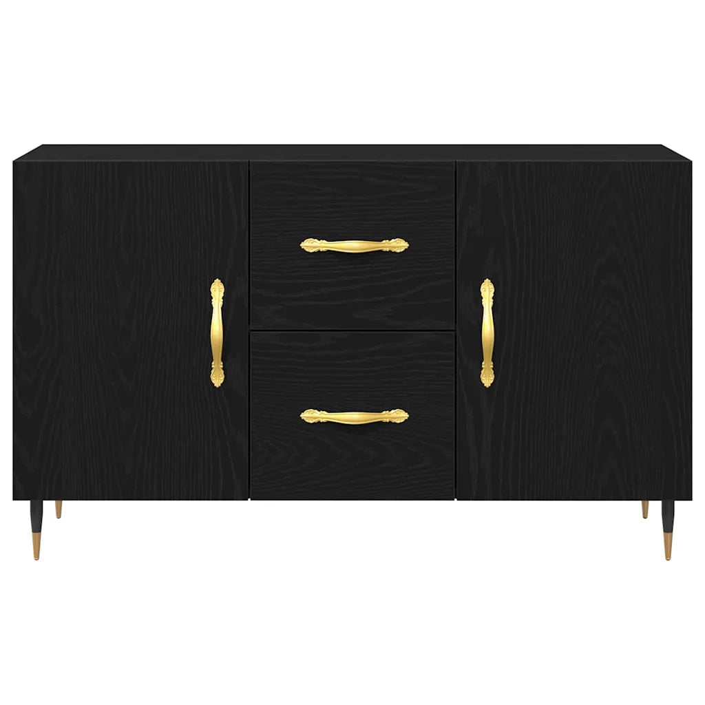 Credenza Rovere Nero 100 x 36 x 60 cm Legno multistrato 862956