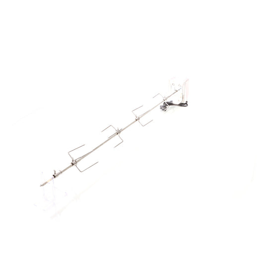 Girarrosto da barbecue 112 cm 230 V, Spiedo in acciaio inox con 4 forchettoni carne