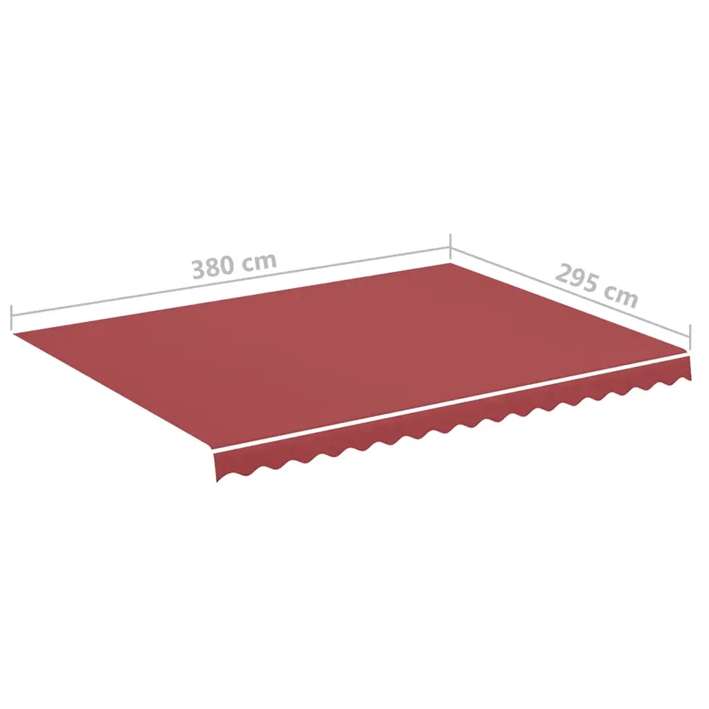 Tessuto di Ricambio per Tenda da Sole Rosso Borgogna 4x3 m 311967