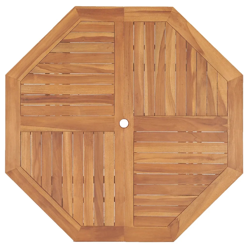 Tavolo Pranzo da Giardino Ã˜110x110x75 cm Legno Massello di Teak cod mxl 40913