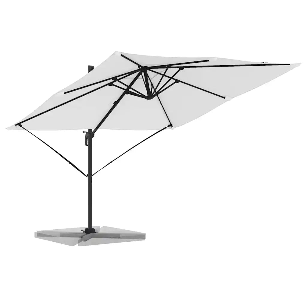 Parasole Roma-Ombrellone da giardino Beige 286 x 284 x 265 cm Alluminio e Poliestere
