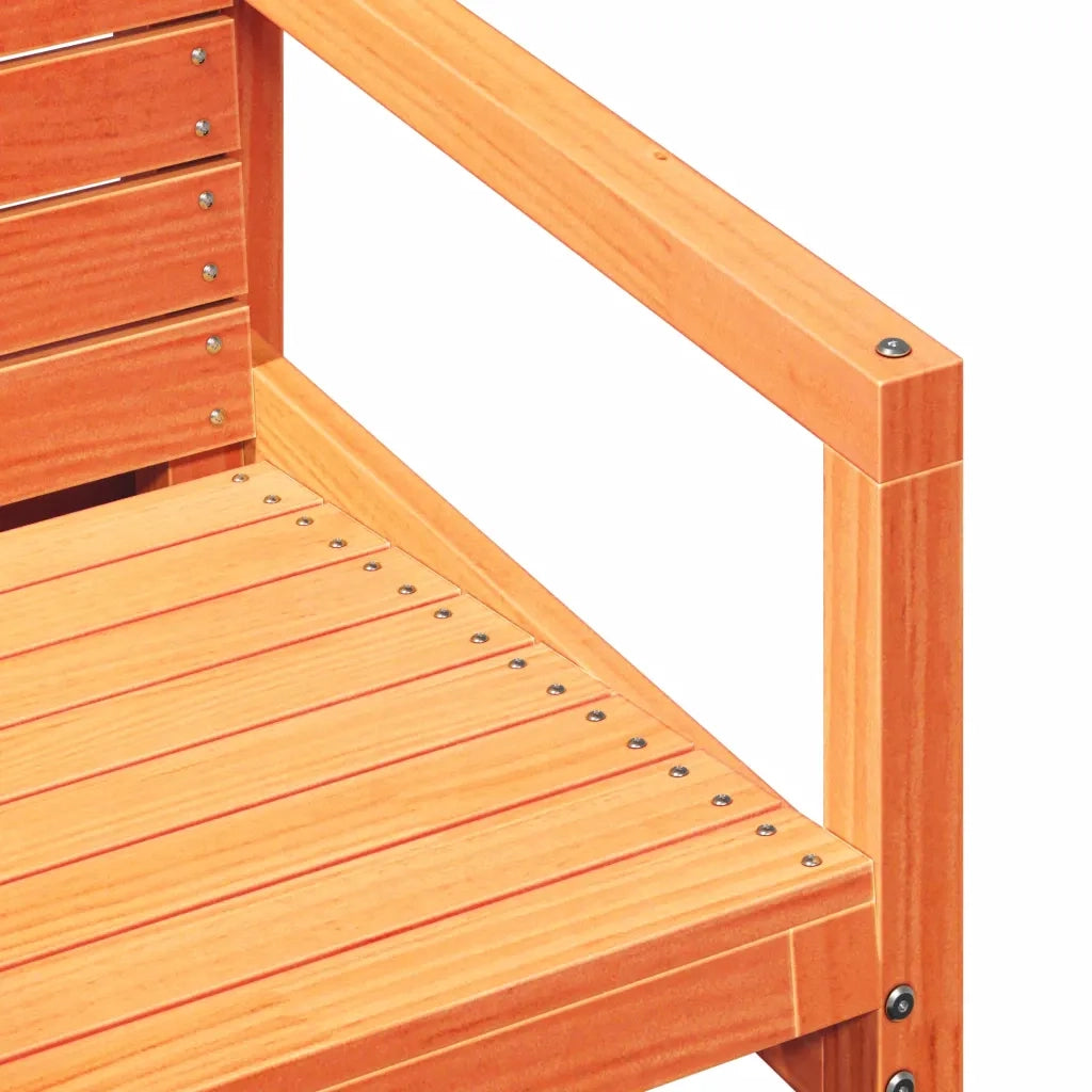 Sedia da Giardino Marrone Cera 57,5x63x76cm Legno Massello Pino 844645