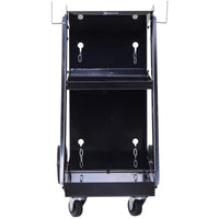 Carrello Porta Utensili Attrezzi a 3 Ripiani 4 Ruote Max 50kg Nero 71x70x39 cm