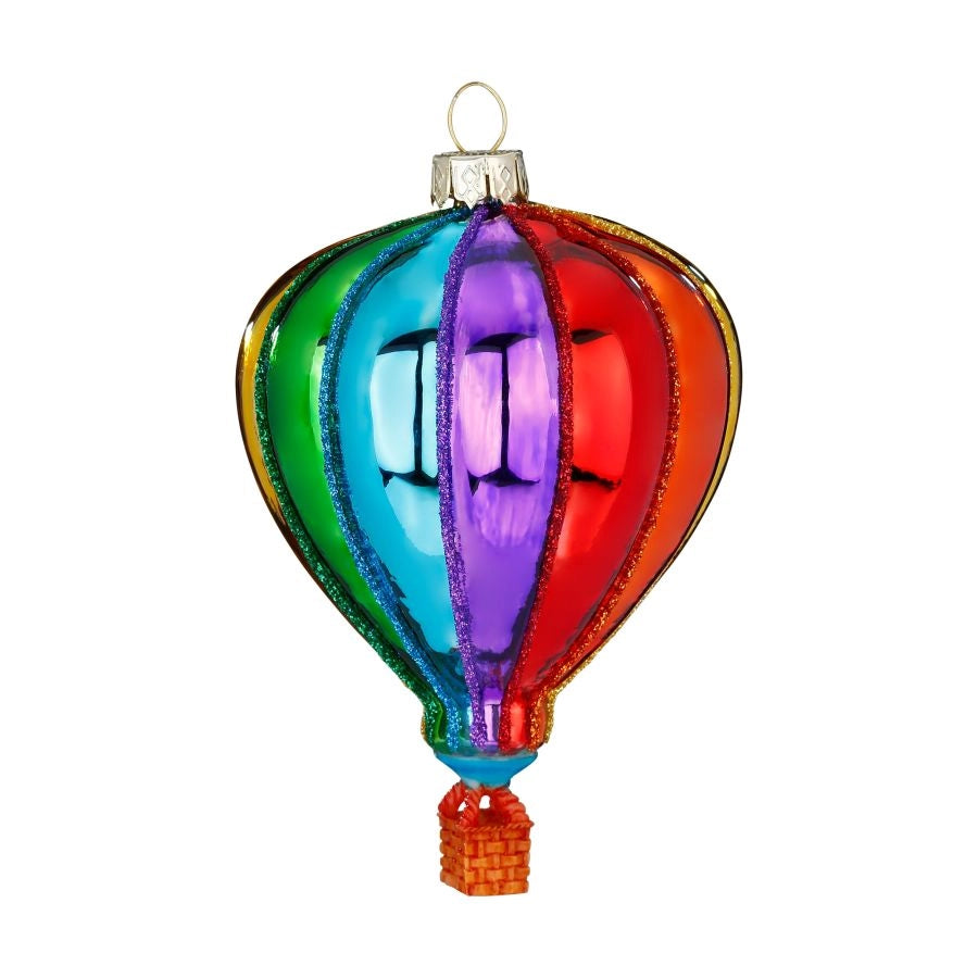 PENDENTE MONGOLFIERA IN VETRO MULTICOLORI 10,5CM