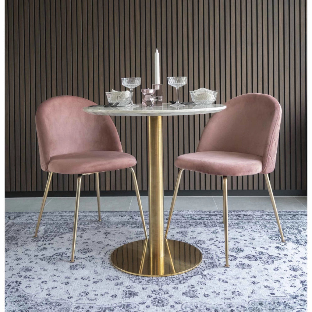 Tavolo Bolzano, Oro, Metallo, 70x70x75 cm