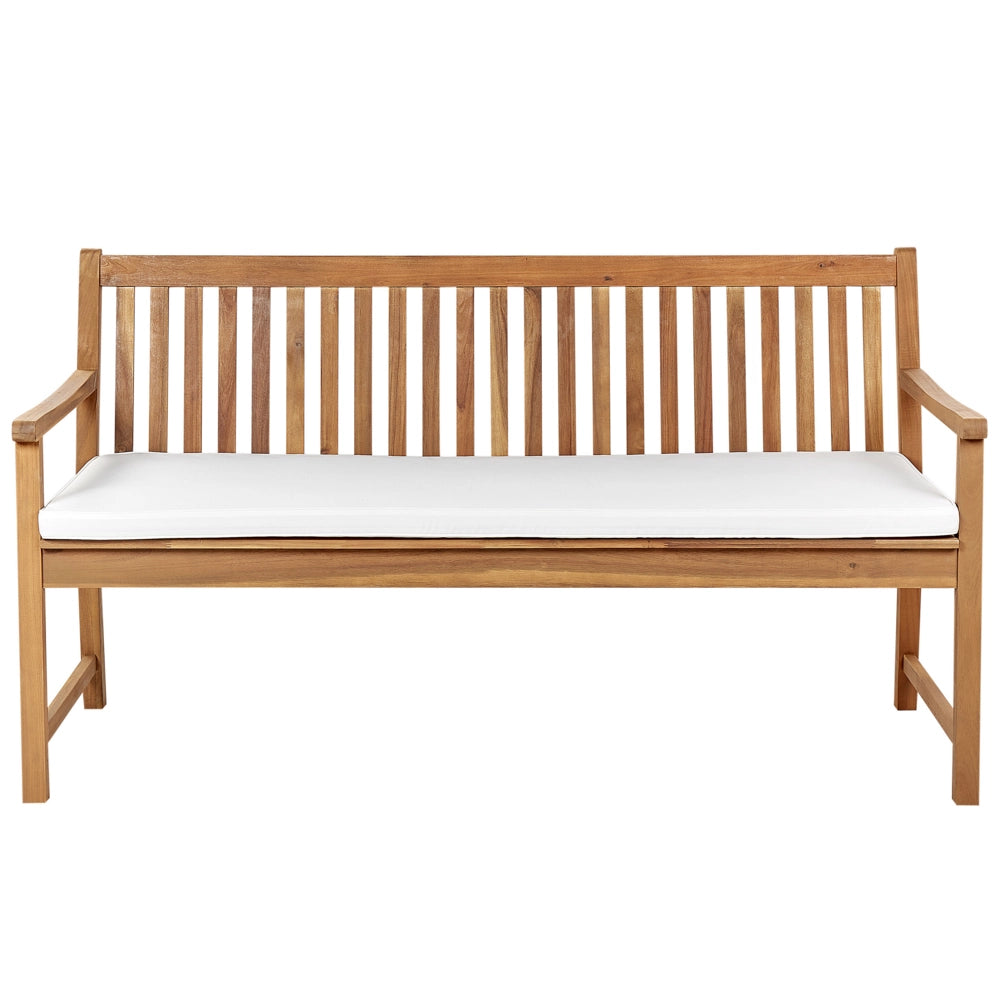 Cuscino per panca da Giardino in Poliestere bianco 160 cm resistente all'acqua 152 x 54 cm Giardino