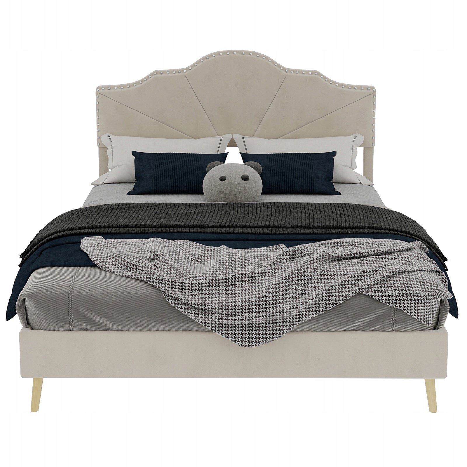 Letto singolo 140x200 - Xylo - Beige minimalista