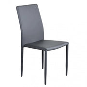Sedia Cammie 41x50x91 h cm in Similpelle Grigio scuro