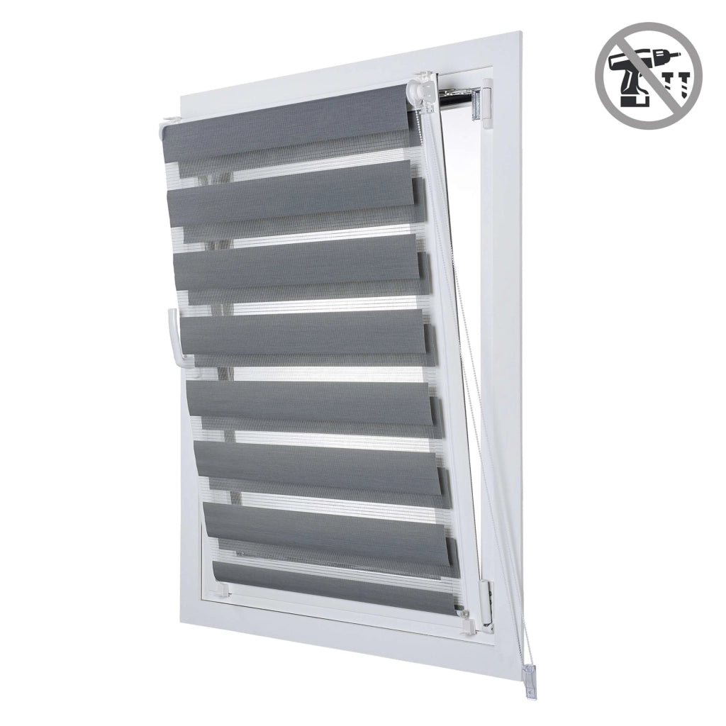 Tenda a Rullo giorno / notte installazione senza foratura EasyFix Argento 75x180 cm