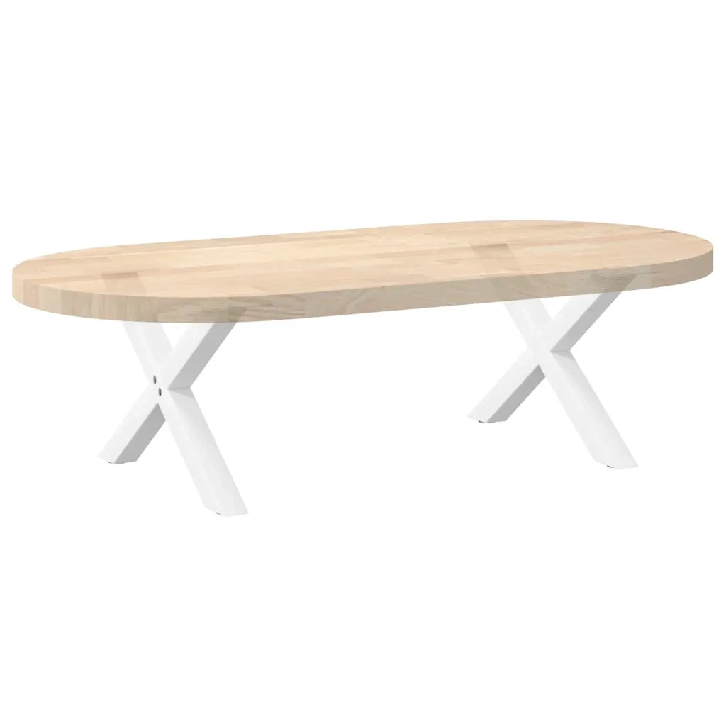 vidaXL Gambe per Tavolino da Caffè a Forma di X 2 pz Bianche 60x(30-31) cm Acciaio