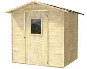 Casette Box da Giardino in Legno Porta Utensili 200x245x214 cm con Porta e Finestra Ecla
