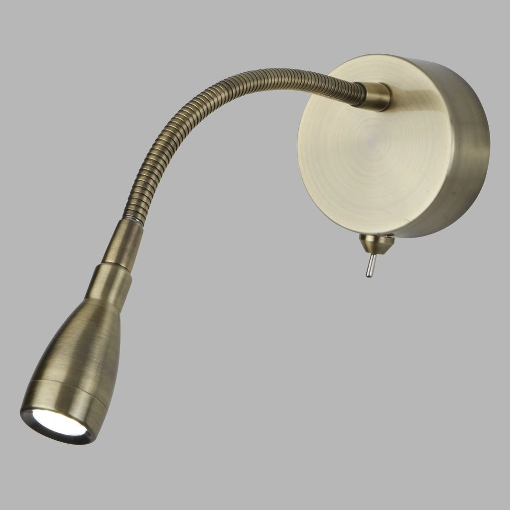 Applique Contemporanea Flexy Acciaio Adjustable Vetro Led 0,8W 6500K