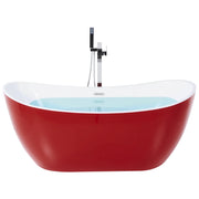 Moderna Vasca da Bagno Acrilico Sanitario rosso 180 x 78 cm autoportante moderno