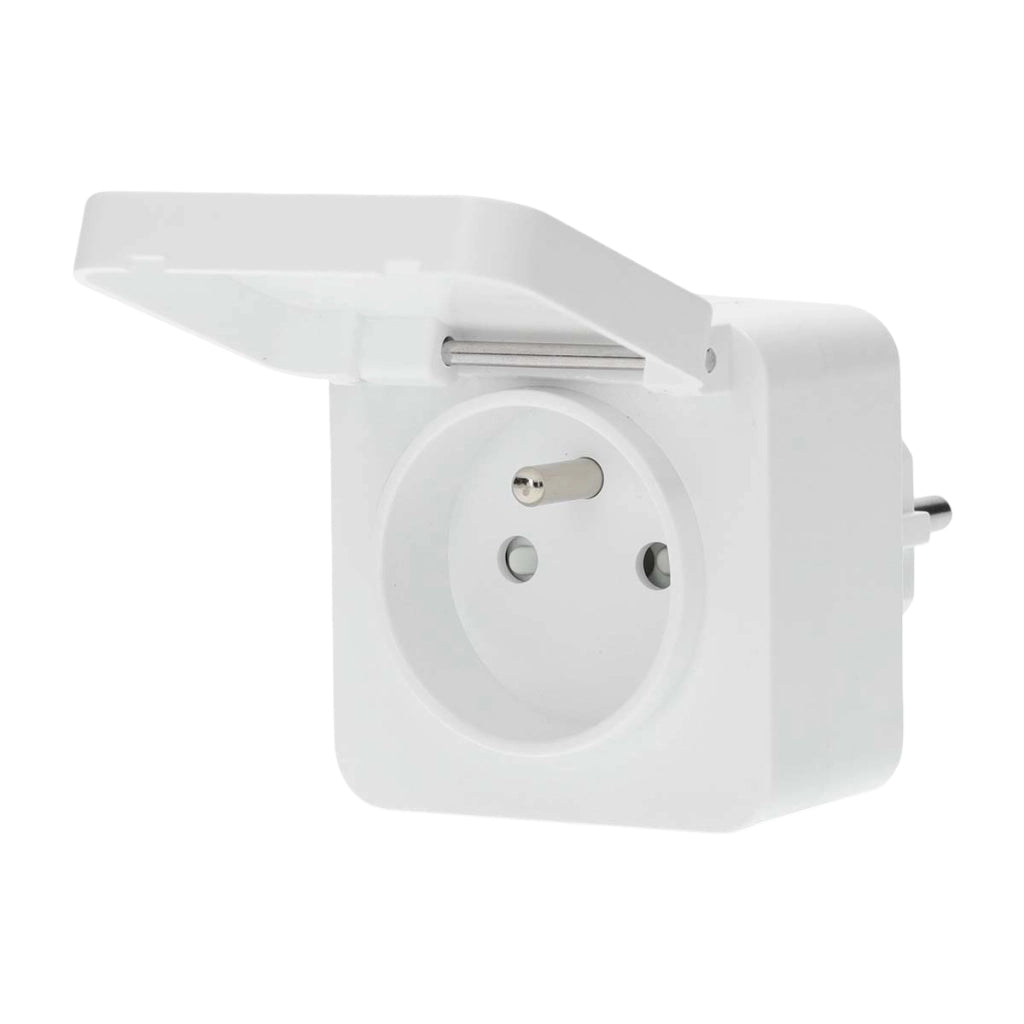 Presa Esterna Connessa Impermeabile IP44 Wattmetro Zigbee 3.0 Bianco Nedis