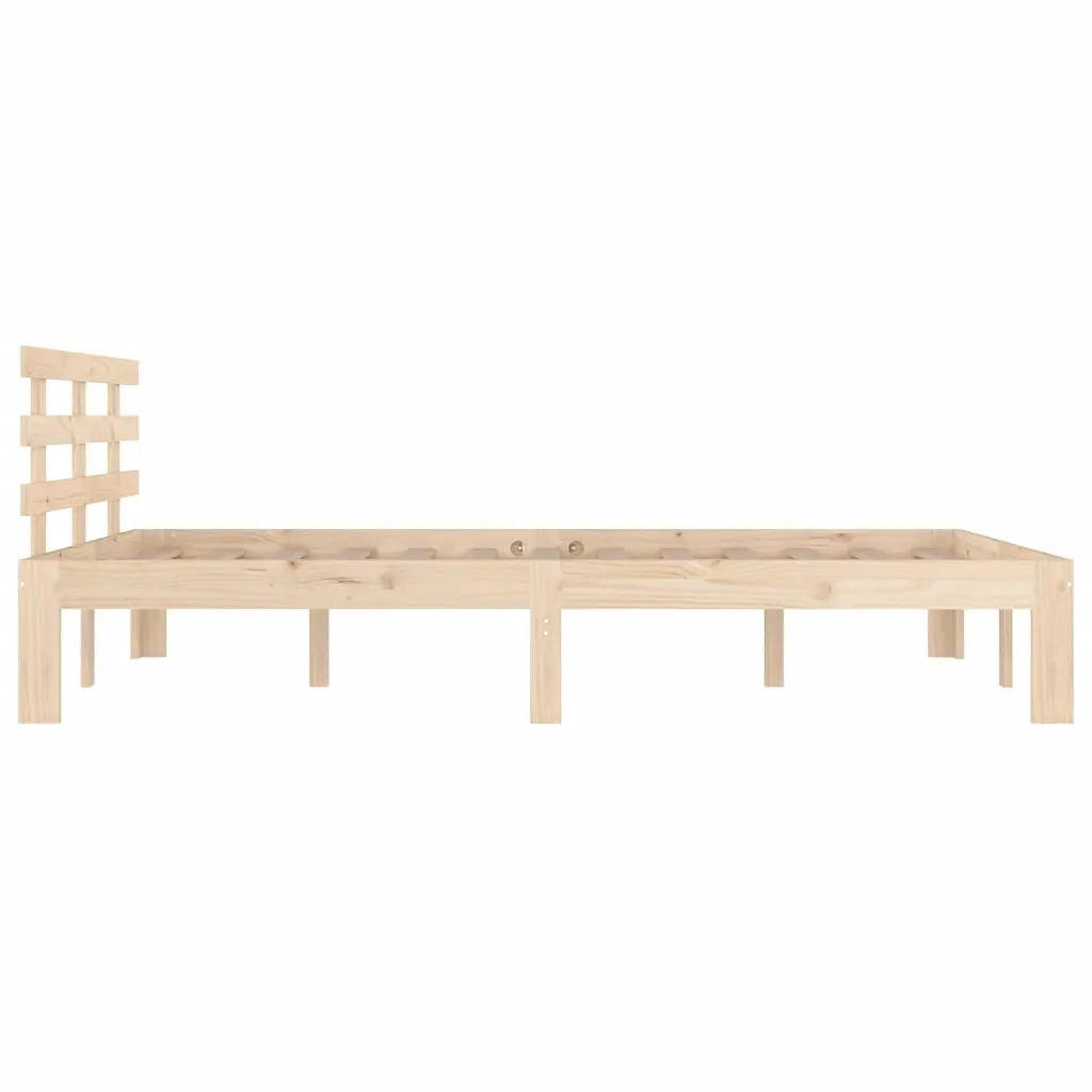 Letto matrimoniale | Letto per adulti | Giroletto senza Materasso in Legno Massello 160x200 cm