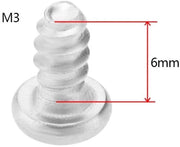 Bureaubladbehuizing con viti 24 pezzi - M3 x 6 mm - Acciaio inossidabile - Compatibile con Amiga 500/600/1200 - Installazione semplice - Argento - Viti per desktop