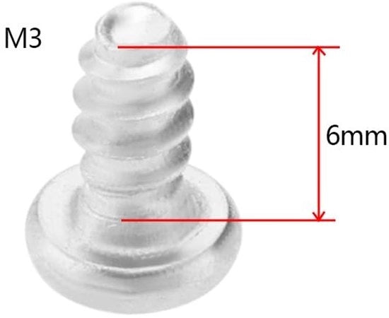 Bureaubladbehuizing con viti 24 pezzi - M3 x 6 mm - Acciaio inossidabile - Compatibile con Amiga 500/600/1200 - Installazione semplice - Argento - Viti per desktop