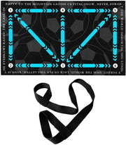 Matto di allenamento antiscivolo per calcio - 60 x 40 cm - Inclusa cinghia 155 x 3,8 cm - Matto di allenamento