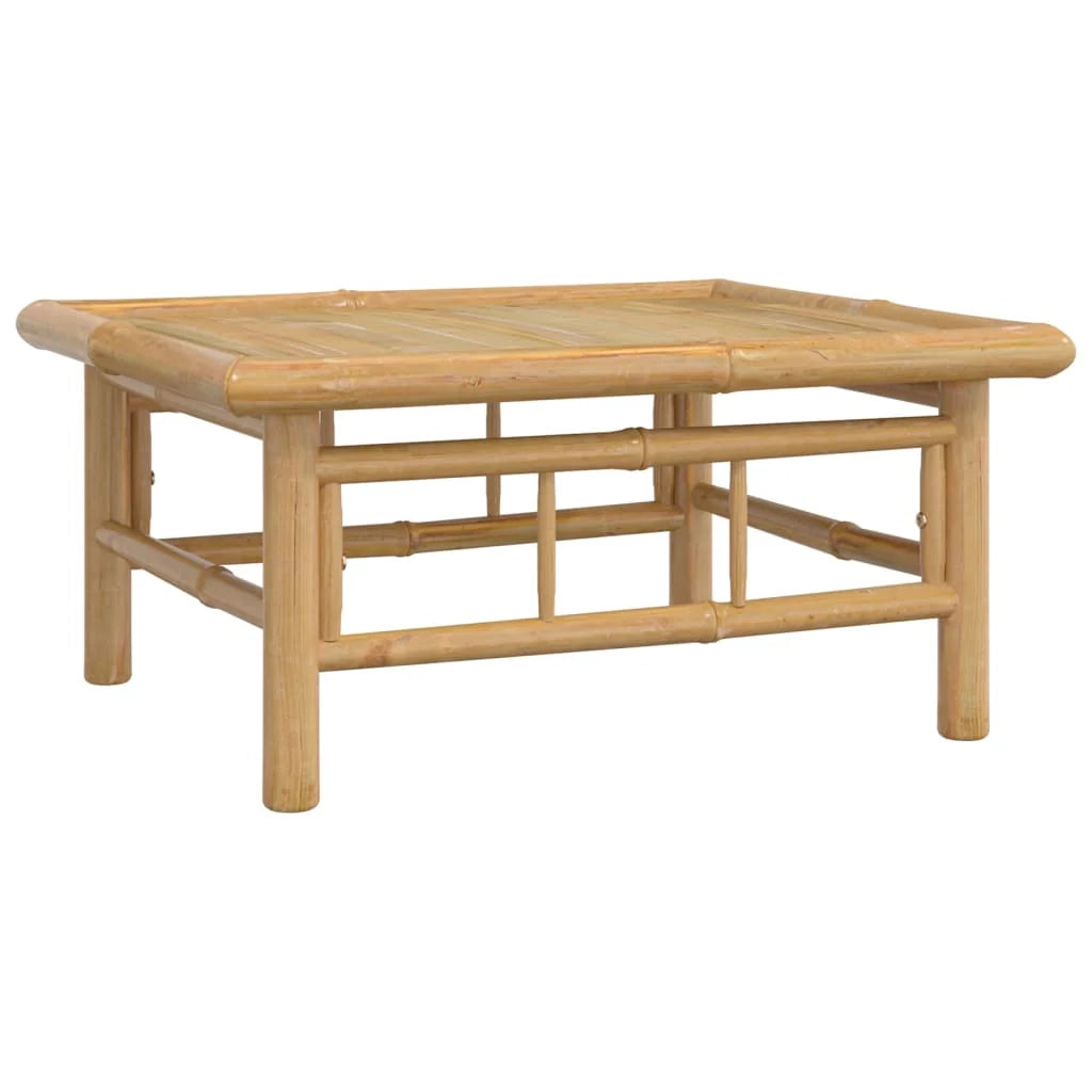 Set di mobili da giardino mobili da esterno 6 pezzi con cuscini bambù bianco crema 02_0016636