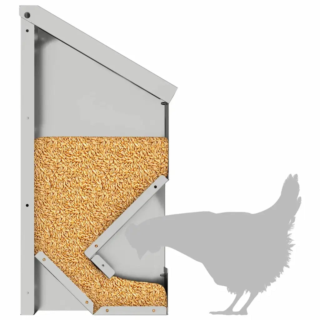 Feeder per pollo Argento 21 x 16 x 33 cm Acciaio zincato 874665