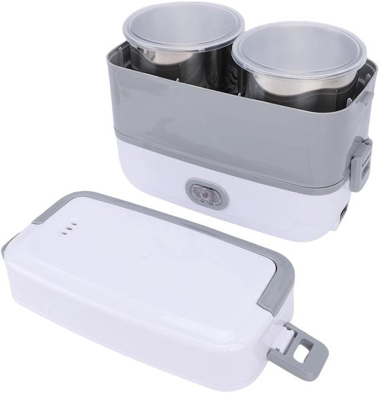 Portatile 2L con riscaldatore elettrico e 4 contenitori in acciaio inossidabile per alimenti - riscaldatore alimentare portatile 250W