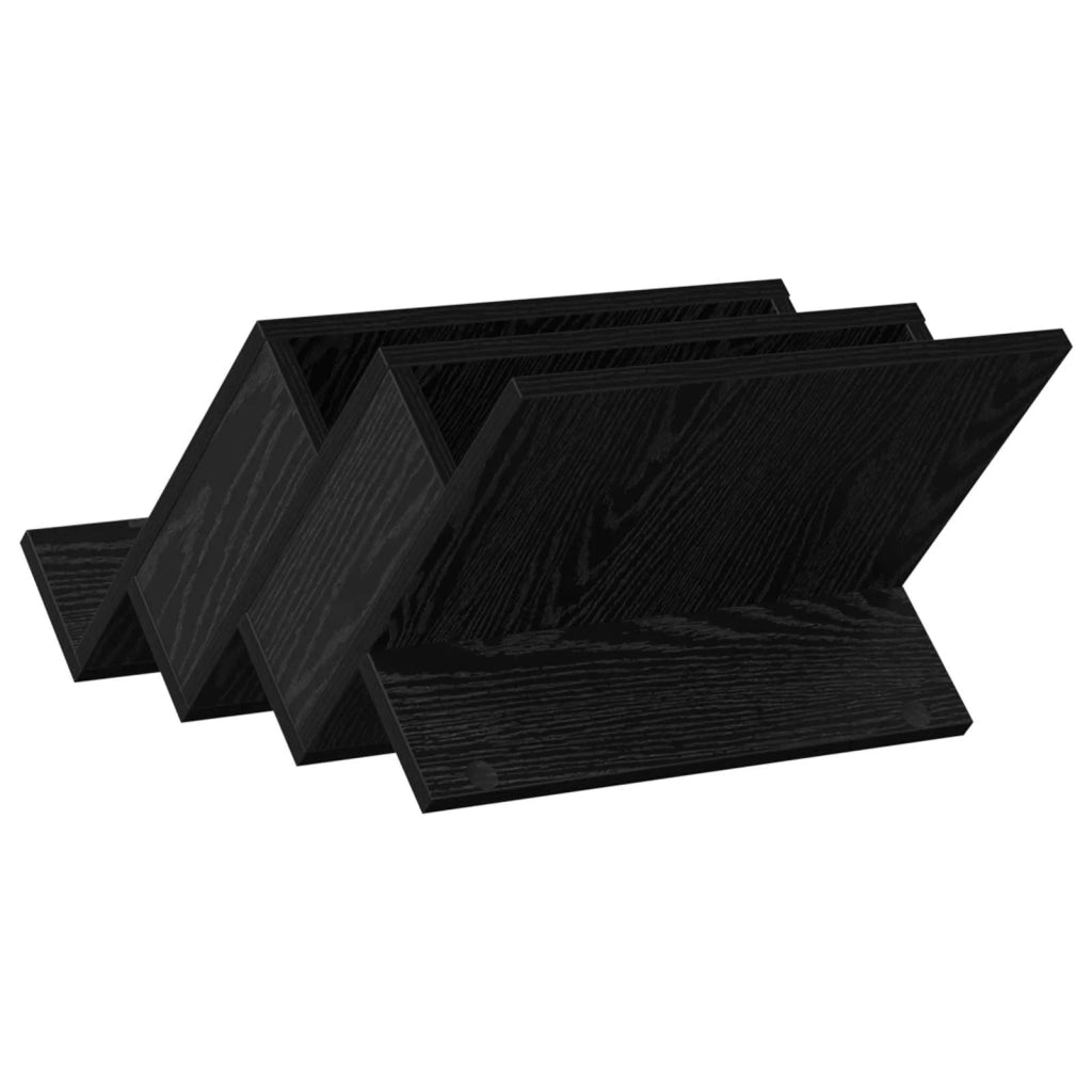 Scaffale per riviste Rovere Nero 53 x 40 x 28,5 cm CFW3751018