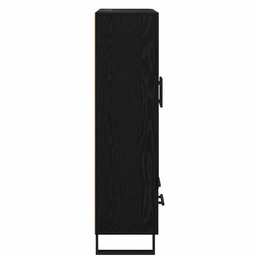 Credenza Rovere Nero 69,5 x 30 x 115 cm Legno multistrato 882498