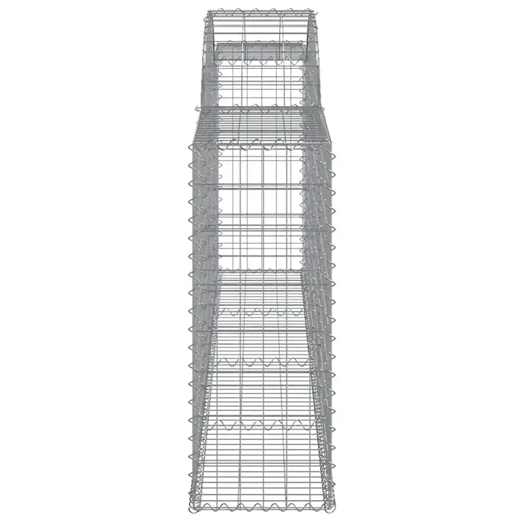Cesti Gabbioni ad Arco 7 pz 300x30x80/100 cm Ferro Zincato 3146508