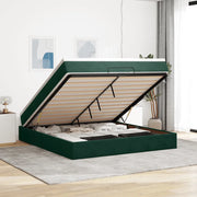 Struttura Letto Pouf con Materasso 160x200 cm in Velluto