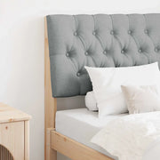 Testiera imbottita Grigio chiaro 80 cm Pino massello 879364