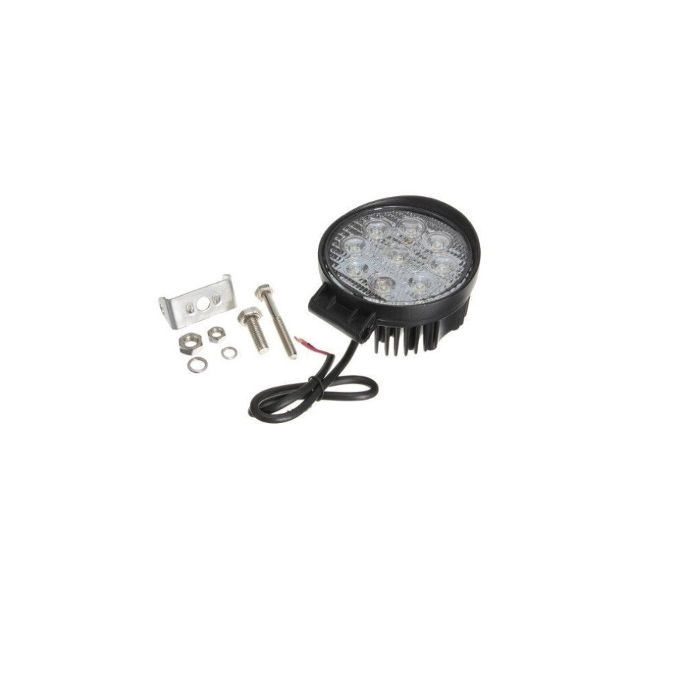 Trade Shop - 2 X 27w Led Work Luce Lampada Faro Da Lavoro Faretto Auto Barca Suv Dc 12v 24v -