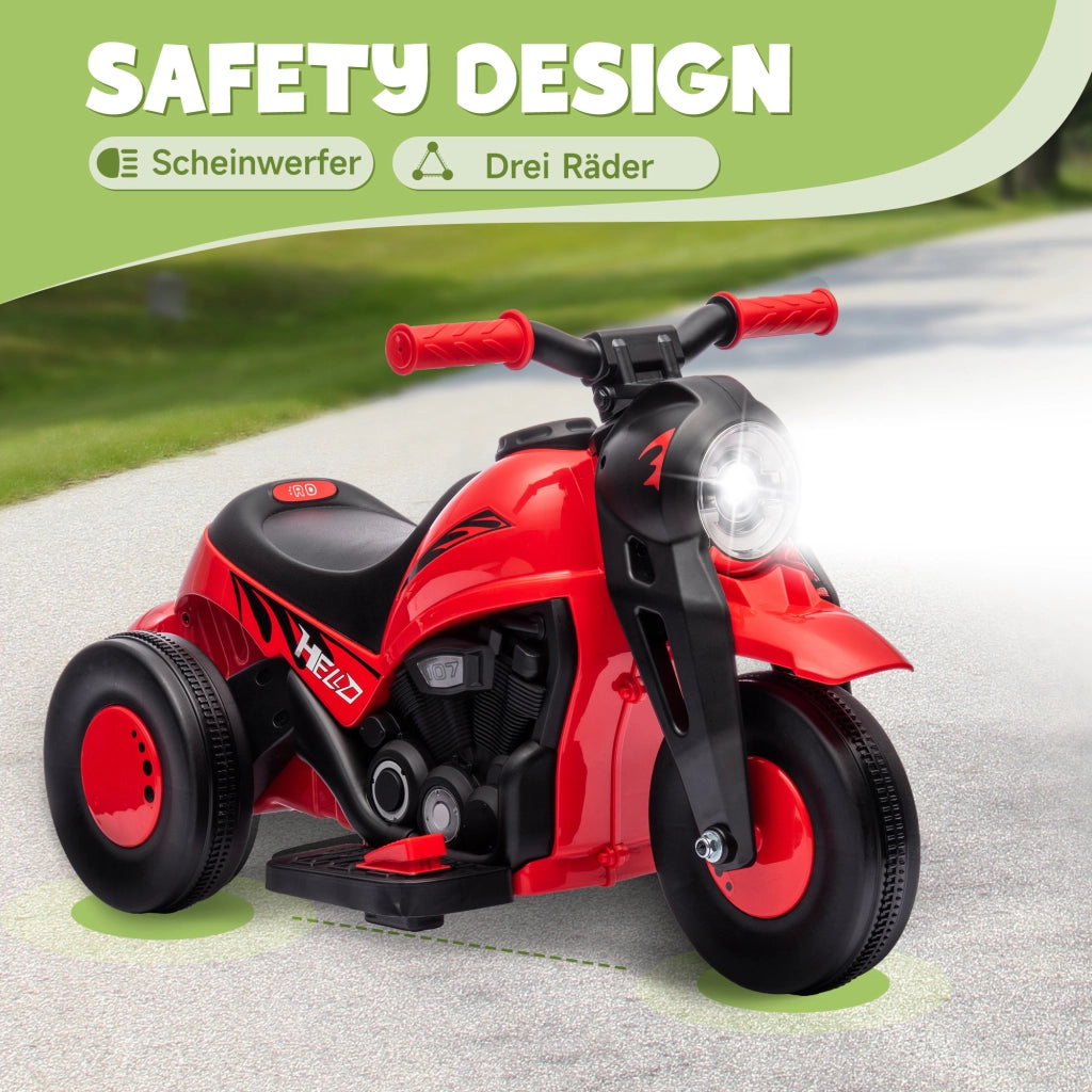 Motocicletta Elettrica per Bambini ¨C zephmum ¨C Verde con Musica 6V