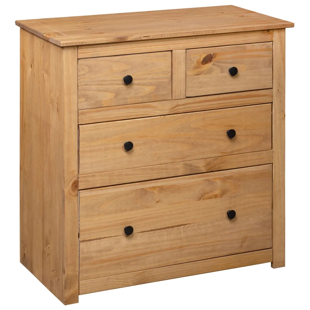 Credenza 80x40x83 cm in Legno Massello di Pino Panama Range 282655