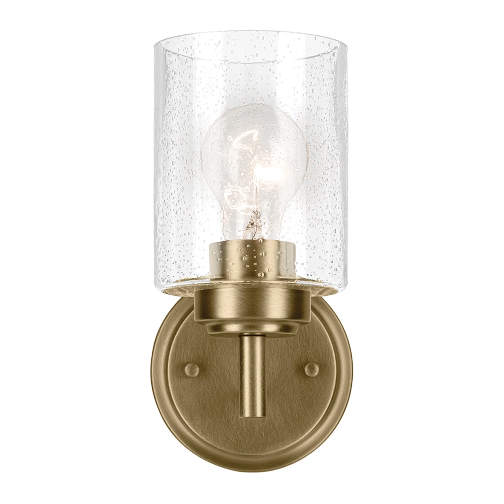 Applique industriale Winslow ottone vetro bolle E27 Kichler