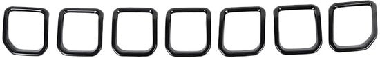 Accessori di Griglia Insettabili Mesh Copertura - Compatibile con Jeep Compass 2022 - Nero/Ros/Fibra di Carbonio - 7 Pezzi - Materiali ABS di Alta Qualità - Duraturo - Accessori di Griglia Insettabili