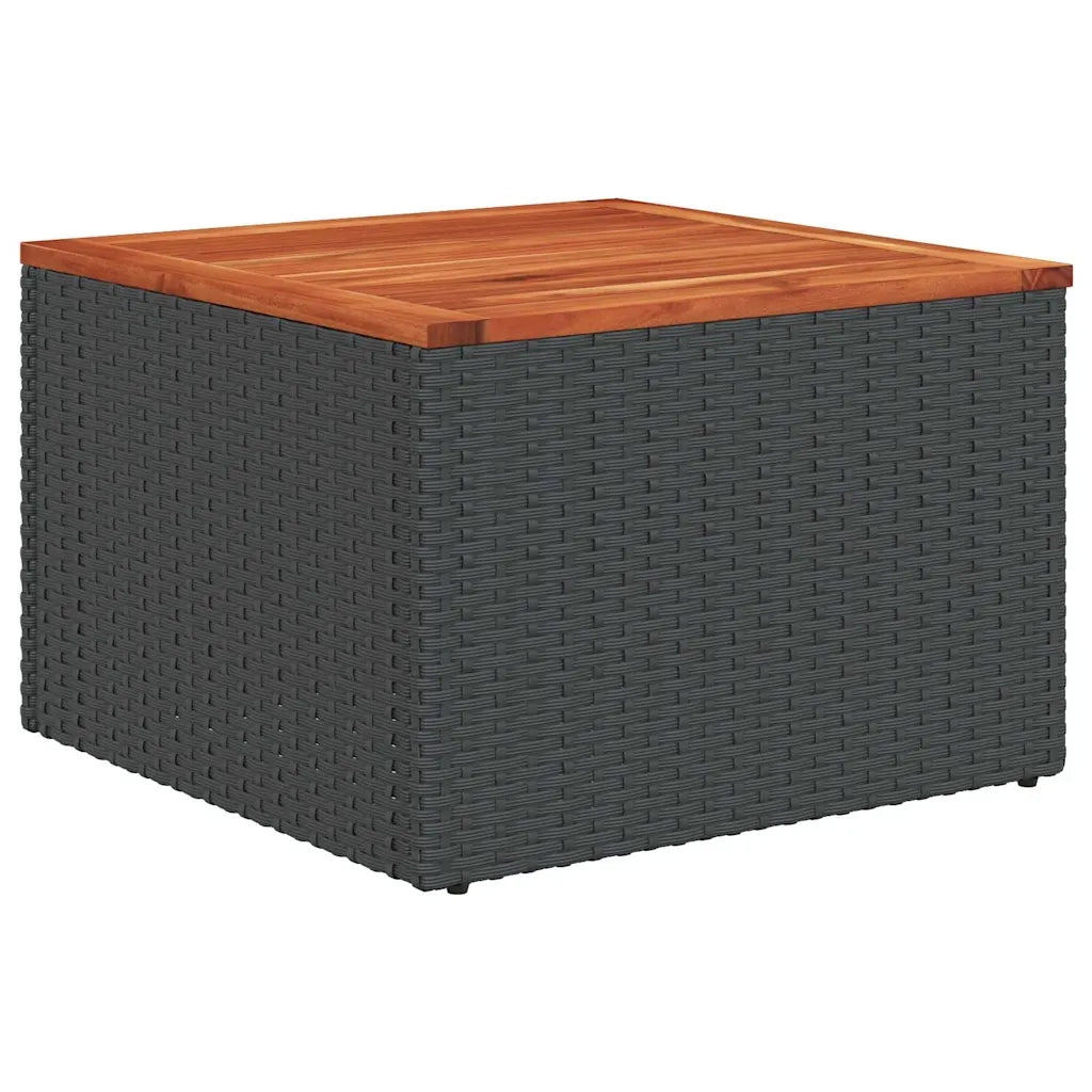 Set Divani da Giardino 10 pz con Cuscini Nero in Polyrattan 3226379