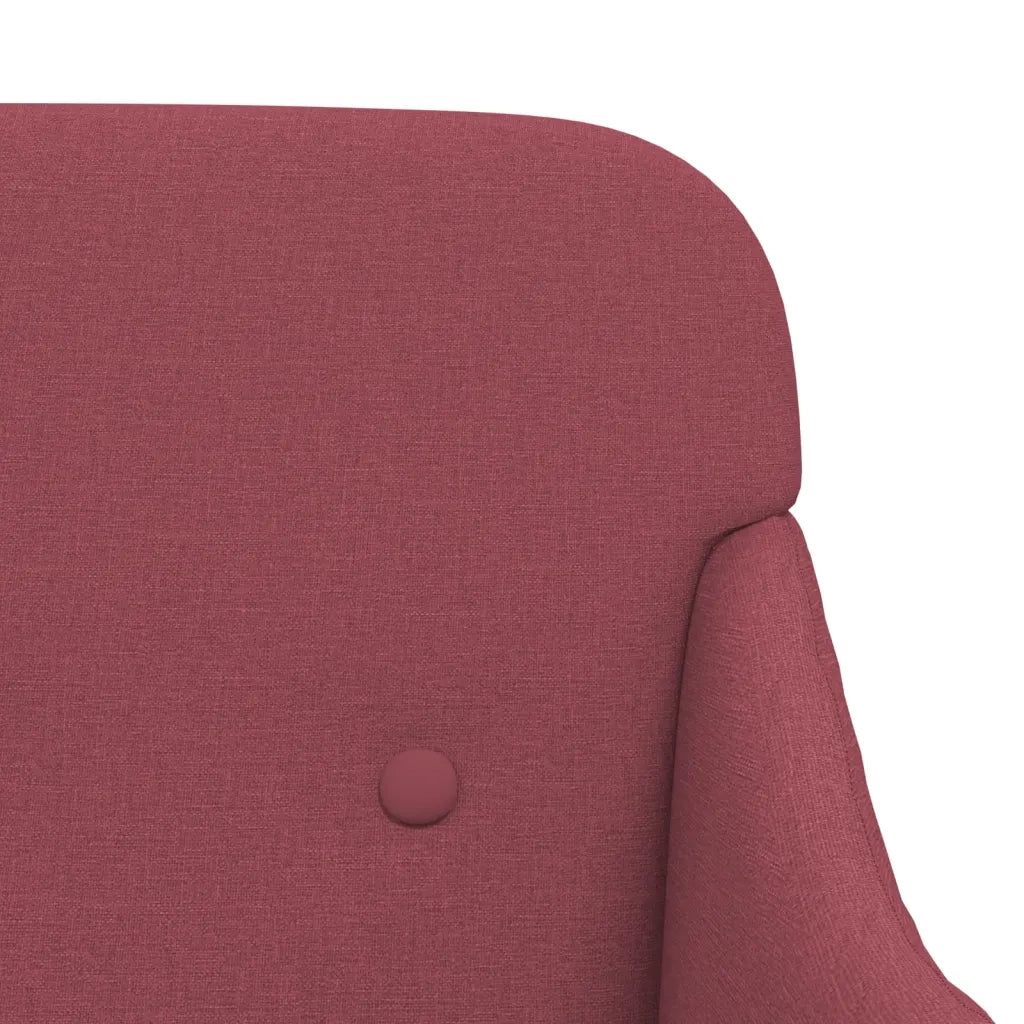 Panca-Sgabello Rosso Vino 110x76x80 cm in Tessuto
