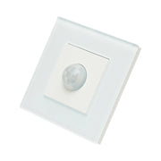 Interruttore sensore di movimento PIR bianco 220V, cornice in vetro 86x86x34mm