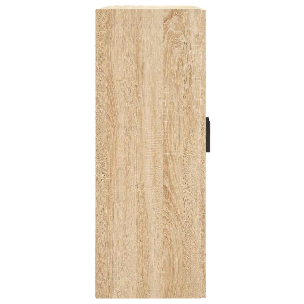 Set di 2 pratici pensili decorativi da parete 69,5 x 34 x 90 cm realizzati in legno composito di rovere Sonoma 02_0055476
