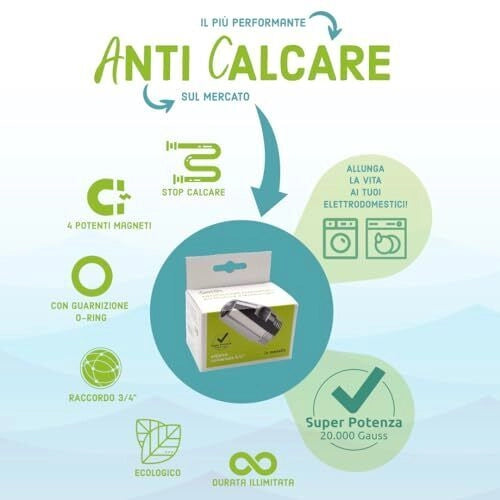 I-Genio 928 Anticalcare Magnetico per Lavatrice e Lavastoviglie in Metallo