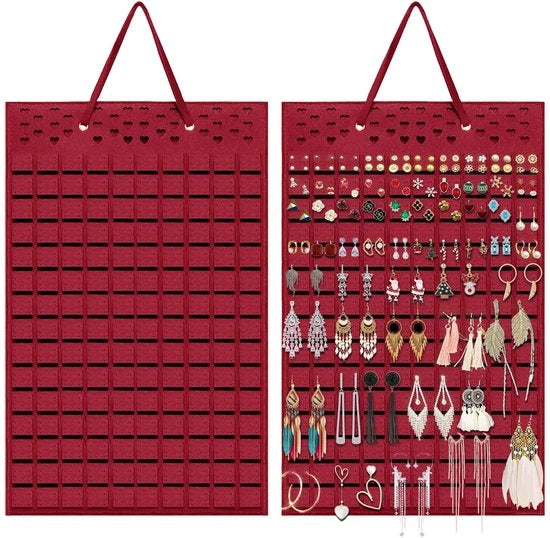 Organizzatore per Orecchini con 150 pezzi di Velluto - Set da 2 - Porta Gioielli - Display per Orecchini - Design Artigianale - 57 x 35 cm - Porta Gioielli
