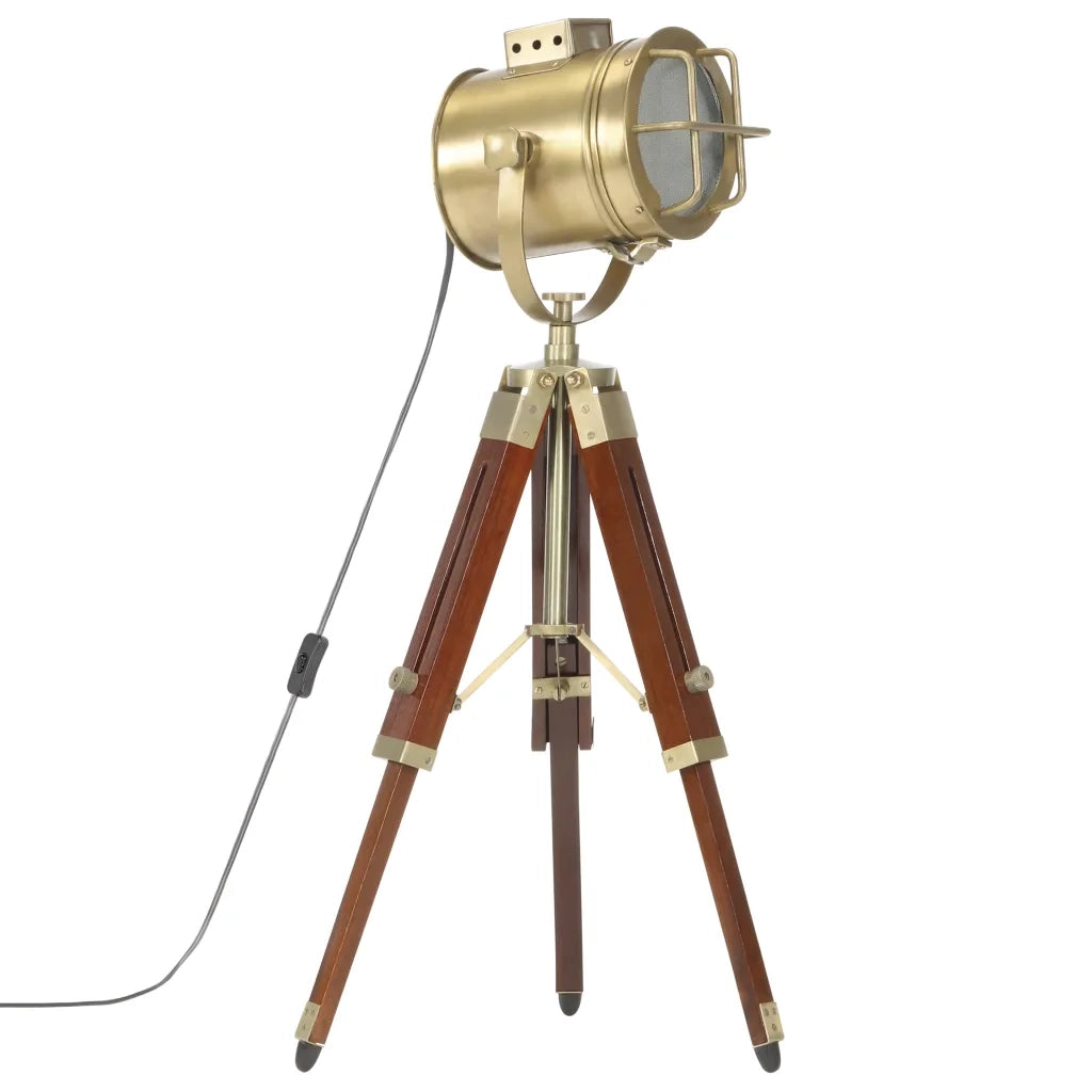 Lampada da Terra a Treppiede Legno Massello di Mango 69 cm CFW1956598
