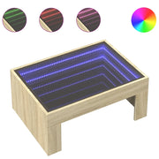 Tavolino da salotto | Tavolino da caff¨¨ | Tavolino da Soggiorno con LED Infinity Rovere Sonoma 70x50x30 cm